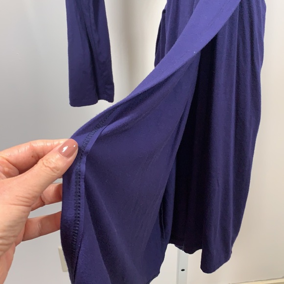 FRAICHE BY J Faux Wrap Tie Dress Blue Size Small - Picture 10 of 12